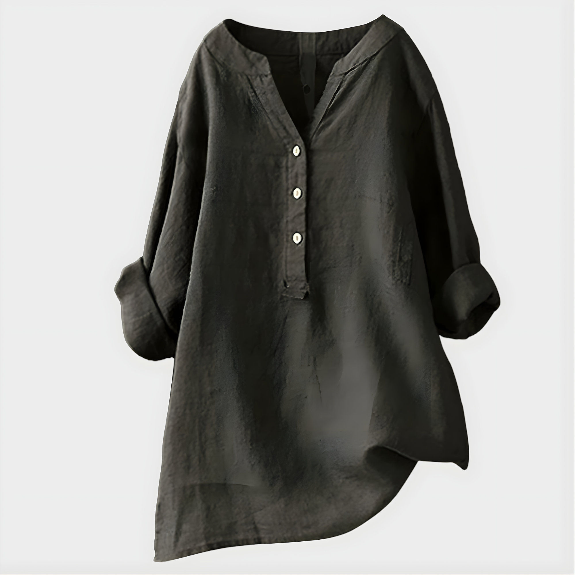 Veronique | Blouse met V-hals en knoopsluiting