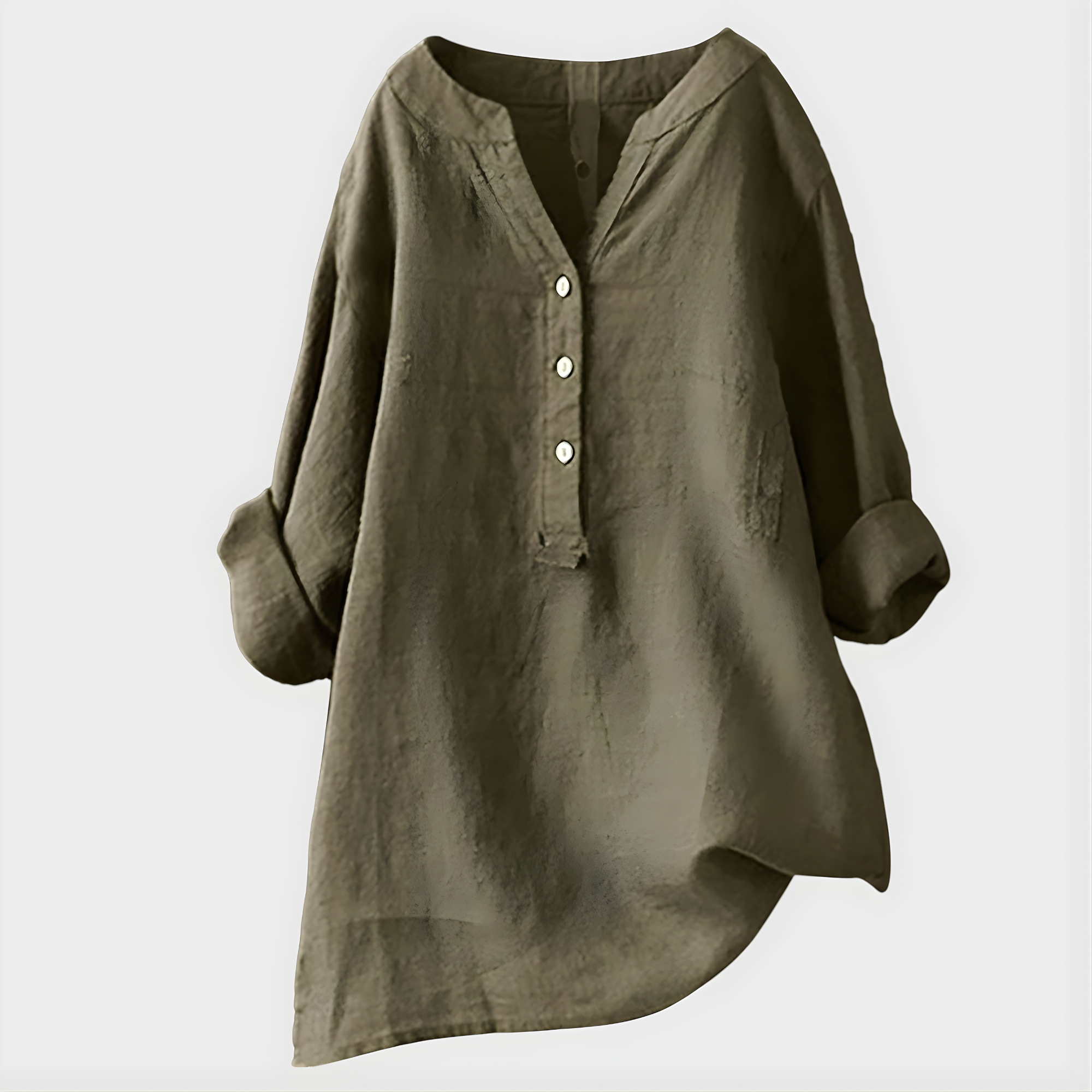 Veronique | Blouse met V-hals en knoopsluiting