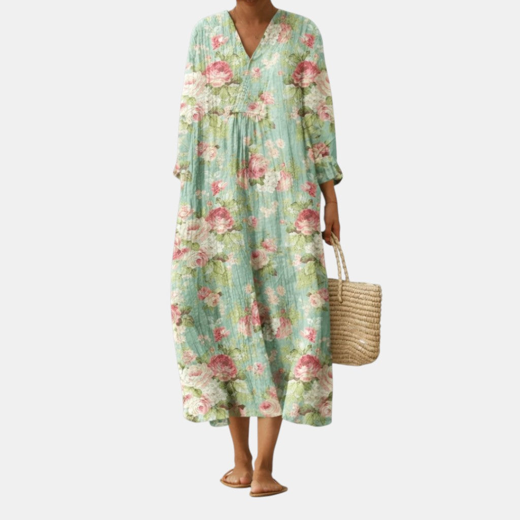 Vilma jurk met fijne bloemenprint